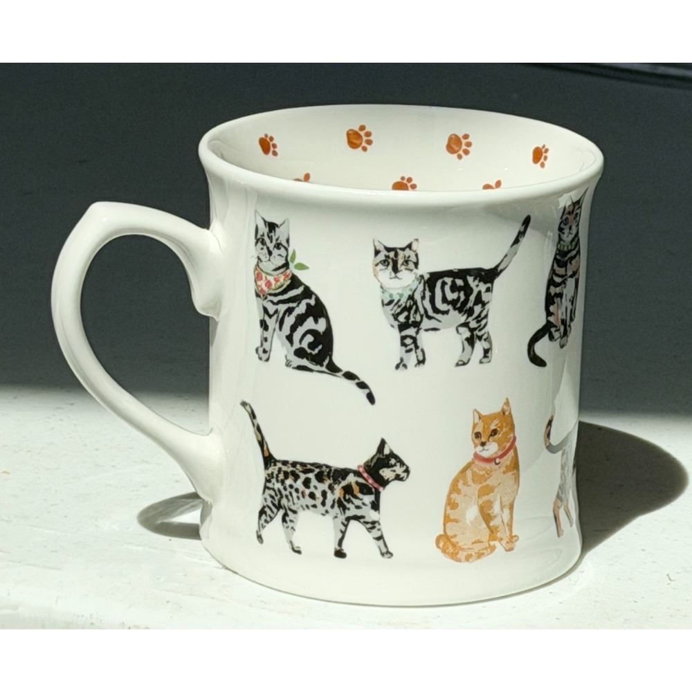 Cooksmart Cats On Parade Design England Fine China Mug Cat Coffee Cup - Picture 6 of 7